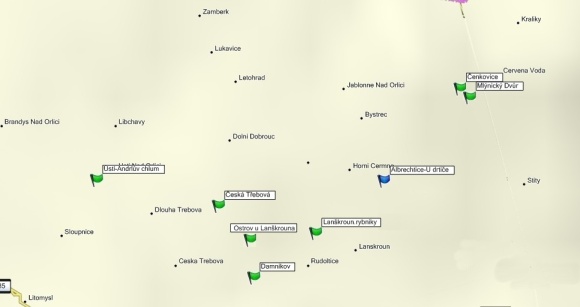 Mapa památníků